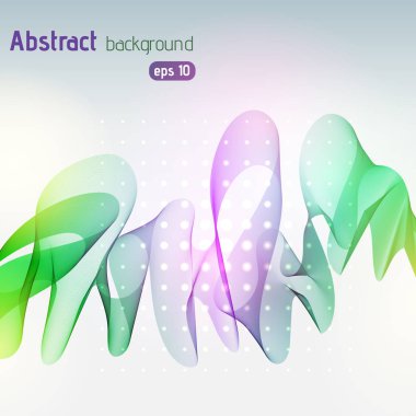 Işık arkaplanındaki soyut çizgiler. Vektör çizimi. Sarı, yeşil, yeşil çizgili teknoloji arka planı.