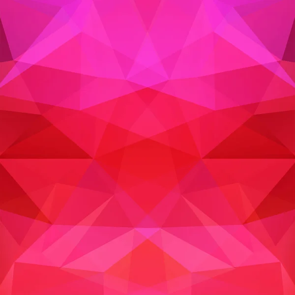 Fond abstrait composé de triangles rouges et roses. Conception géométrique pour les présentations professionnelles ou le flyer de bannière de modèle Web. Illustration vectorielle — Image vectorielle