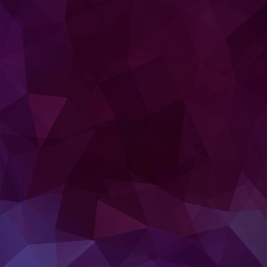 Mor üçgenlerden yapılmış bir arka plan. Geometrik şekilli kare bileşim. Eps 10