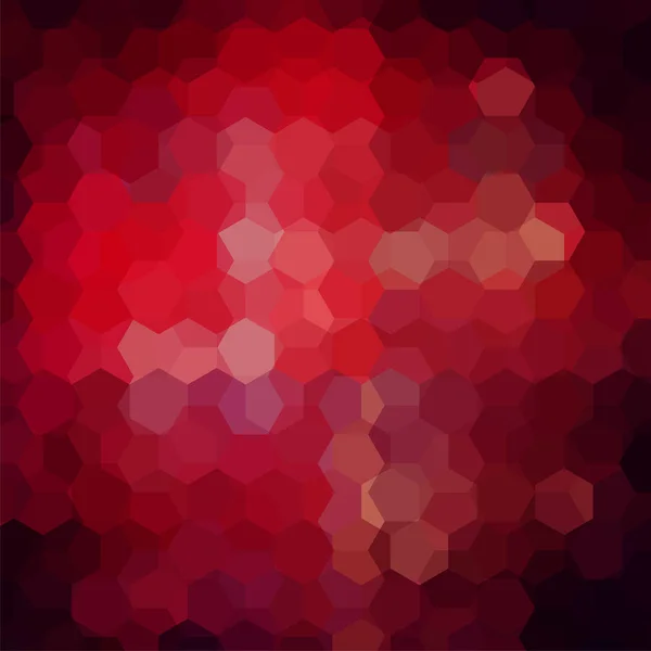 Hexagoane abstracte fundal vectorial. Ilustrație geometrică roșie. Șablon de design creativ . — Vector de stoc