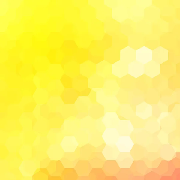 Abstrakt bakgrund bestående av gula hexagoner. Geometrisk design för företagspresentationer eller webb mall banner flyer. Vektorillustration — Stock vektor