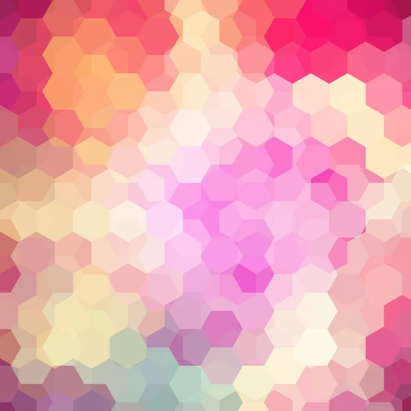 Hintergrund aus gelben, rosa geometrischen Formen. Mosaikmuster. Vektor eps 10. Vektor-Abbildung — Stockvektor
