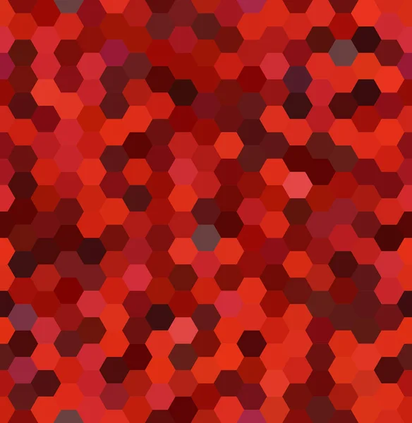 抽象无缝背景由红色、橙色、棕色六边形组成。用于业务演示或 Web 模板横幅传单的几何设计。矢量插图 — 图库矢量图片