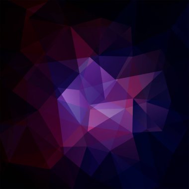 Mor üçgenlerden yapılmış bir arka plan. Geometrik şekilli kare bileşim. Eps 10