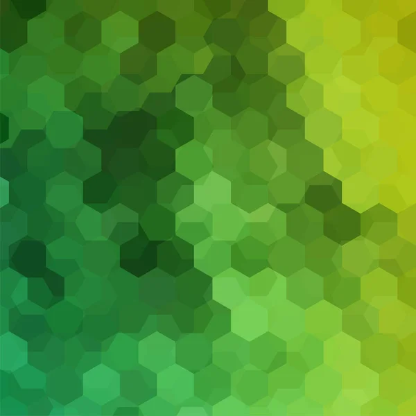Bakgrund Gjord Gröna Hexagoner Fyrkantig Sammansättning Med Geometriska Former Eps — Stock vektor
