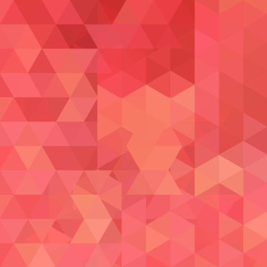 Pembe turuncu üçgenli soyut vektör arkaplanı. Geometrik vektör çizimi. Yaratıcı tasarım şablonu.