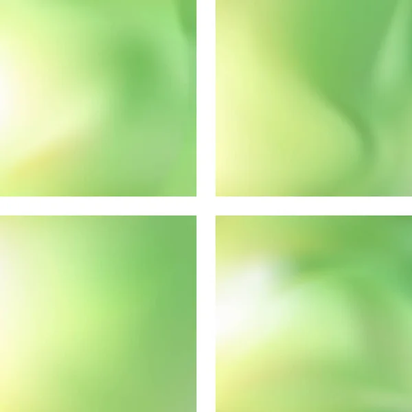 Набір Пастельно Зеленим Абстрактним Розмитим Фоном Векторні Ілюстрації Сучасний Геометричний — стоковий вектор