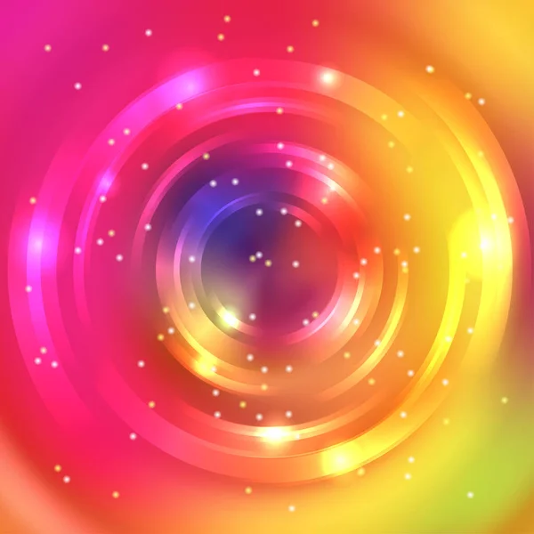 背景が明るく渦巻く抽象的な背景 輝くフレアのベクトル無限のラウンドトンネル ピンク — ストックベクタ