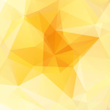 Sarı, beyaz üçgenlerden oluşan bir arka plan. Geometrik şekilli kare bileşim. Eps 10