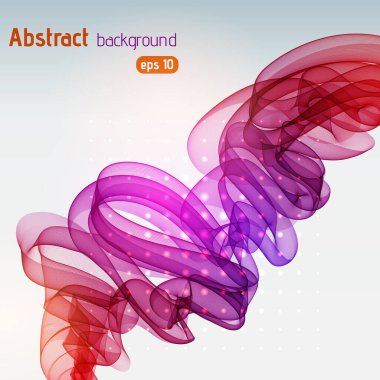 Işık arkaplanındaki soyut çizgiler. Vektör çizimi. Kırmızı, pembe, mor çizgili teknoloji arka planı.