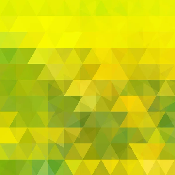 Hintergrund Aus Gelben Grünen Dreiecken Quadratische Komposition Mit Geometrischen Formen — Stockvektor