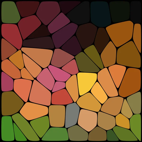 概要黒い背景に配置された幾何学的要素で構成される幾何学的多色背景 ベクターイラスト — ストックベクタ