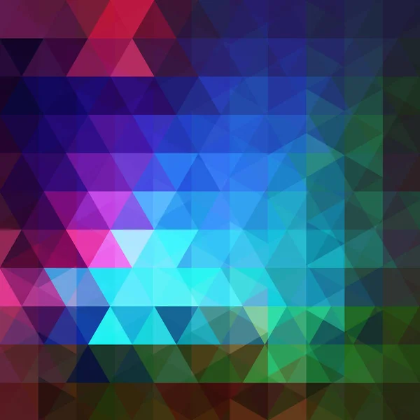 Abstrakter Hintergrund Bestehend Aus Rosa Blauen Und Grünen Dreiecken Geometrisches — Stockvektor
