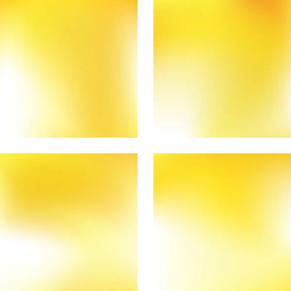 Set Mit Gelben Abstrakten Verschwommenen Hintergründen Vektorillustration Moderner Geometrischer Hintergrund — Stockvektor