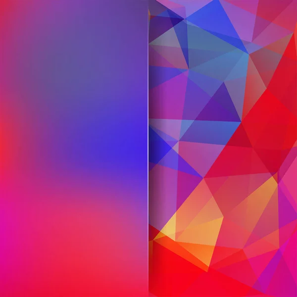 Fond Abstrait Composé Triangles Rouges Jaunes Violets Bleus Conception Géométrique — Image vectorielle