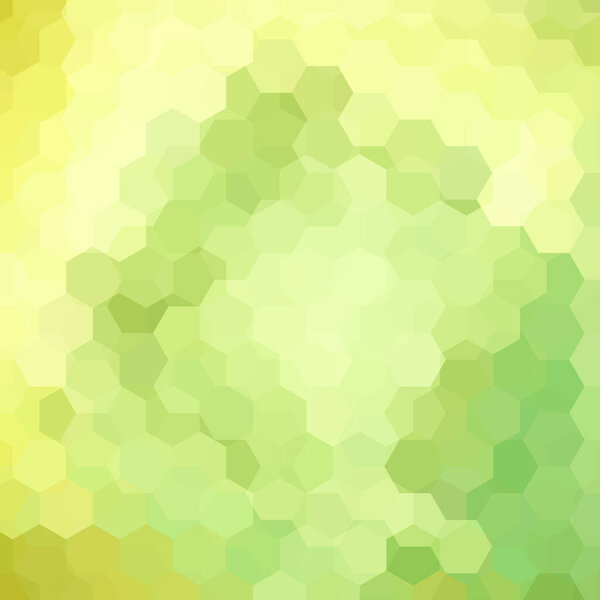 Векторный фон с зелеными шестиугольниками. Может быть использован в оформлении обложки, дизайне книги, фона веб-сайта. Векторная иллюстрация