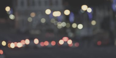 Gece soyut defocused sokak ışıkları