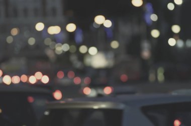 Gece soyut defocused sokak ışıkları