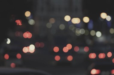 Gece soyut defocused sokak ışıkları