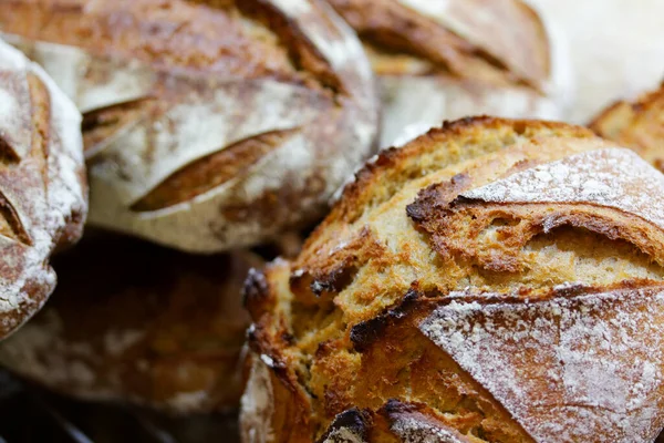 Artisan Sourdough Rye Bread Wheat Flour Selective Focus — Stock Photo, Image