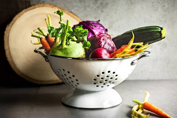 Varietas Sayuran Segar Colander — Stok Foto