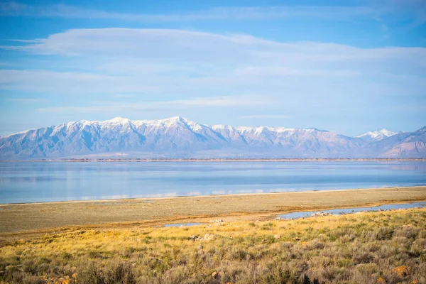 Uma Bela Vista Paisagem Montanhosa Parque Estadual Ilha Antelope Utah — Fotografia de Stock