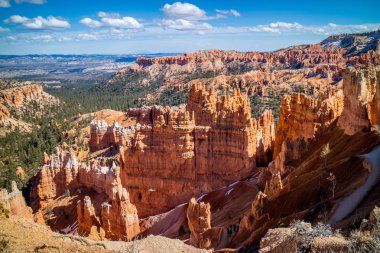 Doğal kaya oluşumu ünlü sitenin Bryce Canyon Milli Parkı