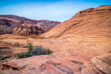 Beyaz Navajo kumtaşı kar Kanyon Devlet Parkı, Utah