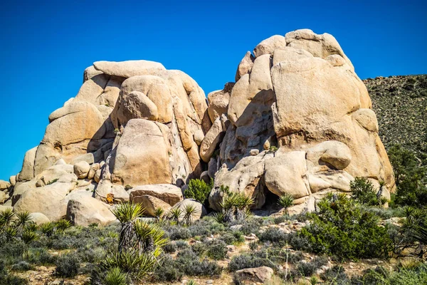 Balancing Desert Rocks Joshua National Park California — Stock Photo, Image
