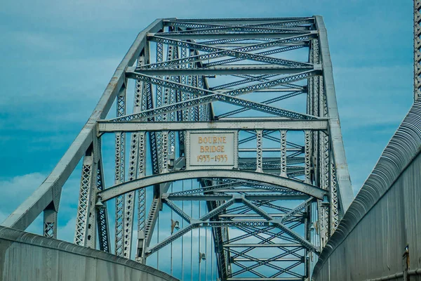 Ponte Bourne Aço Mais Bonita Bourne Massachusetts — Fotografia de Stock