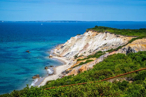 Les Célèbres Falaises Gay Head Cape Cod Martha Vineyard Massachusetts — Photo