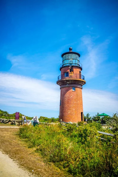 Famoso Gay Head Light Cape Cod Martha Vineyard Massachusetts — Foto de Stock