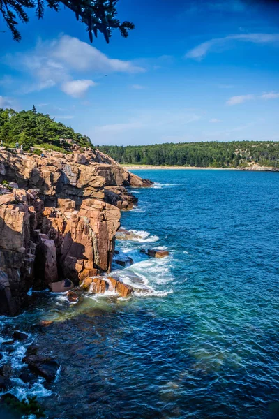 Sentier Ocean Path Dans Parc National Acadia Maine — Photo