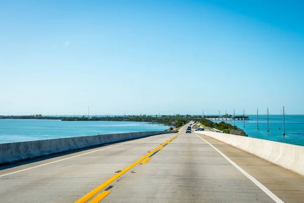 A long way down the road of The Keys, Florida