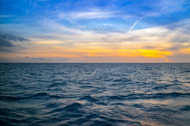 Key West, Florida dramatik canlı günbatımı manzara