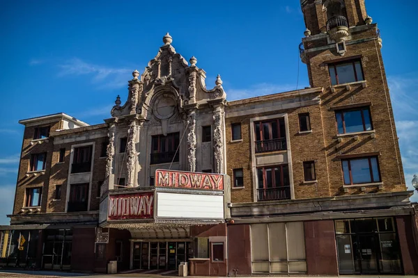 Ein kino mit moller pfeifenorgel in rockford — Stockfoto