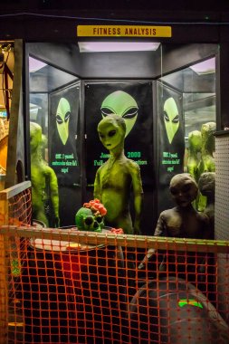 Roswell, New Mexico'da ufo minyatür modelleri