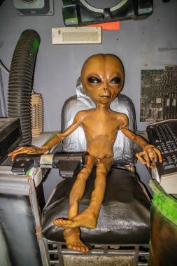 Roswell, New Mexico'da ufo minyatür modelleri