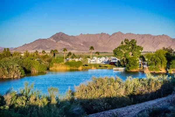 Yuma, Arizona boyunca büyük bir gölet havuzu