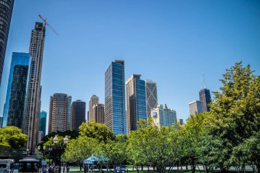 Chicago, Illinois'de büyük bir gökdelen binası
