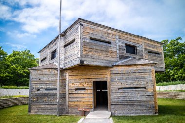 Mackinac Adası' nda bir askeri üs kale, Michigan