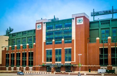 Green Bay, Wisconsin 'de açık bir futbol sahası