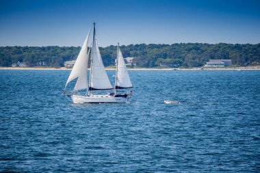 Cape Cod, Massachusetts'te güzel bir özel yelkenli