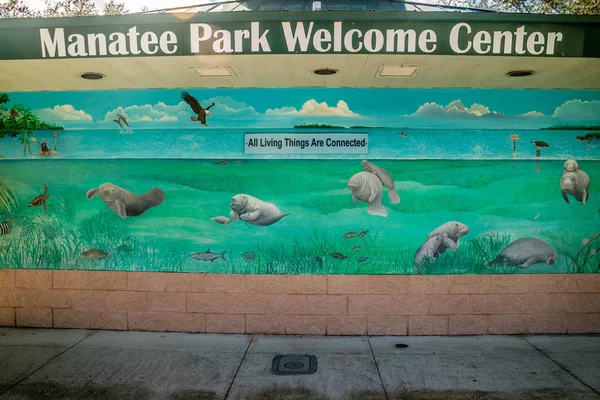 Droga wejściowa do Manatee Park na Florydzie — Zdjęcie stockowe