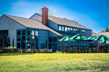 Acadia Np, Maine popovers ve reçel ile çay için eatery tarihi bir durak