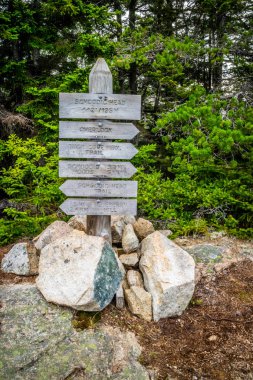 Acadia Ulusal Parkı, Maine iz için bir açıklama tahtası