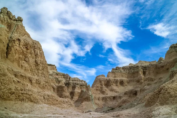 Rocky landscape of the beautiful Badlands National Park, South Dakota — Stock Photo, Image