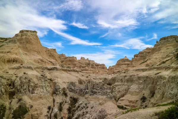 Paesaggio roccioso del bellissimo Parco Nazionale delle Badlands, Dakota del Sud — Foto Stock