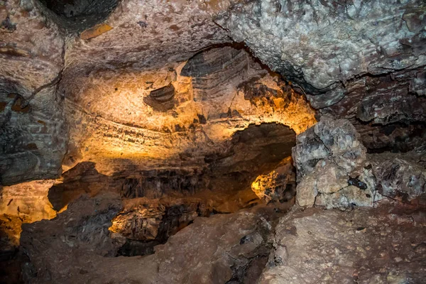 Uma formação geológica Boxwork de rochas no Parque Nacional das Cavernas Eólicas, Dakota do Sul — Fotografia de Stock