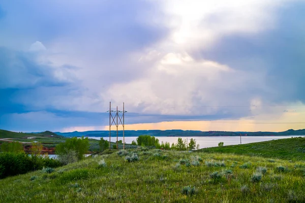 Mikesell Potts Eğlence Bölgesi, Wyoming 'de doğaya güzel bir bakış açısı. — Stok fotoğraf